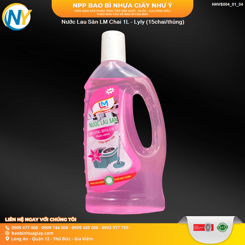 Nước Lau Sàn LM Chai 1L - Lyly (15chai/thùng) | HÀNG TIÊU DÙNG - VỆ SINH - TẨY RỬA | Mã HHVS004_01_04 | Tổng kho phân phối đồ dùng 1 lần 1lan.vn