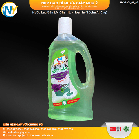 Nước Lau Sàn LM Chai 1L - Hoa Hạ (15chai/thùng) | Gia dụng thiết yếu shop | Mã HHVS004_01_06 | Tổng kho phân phối đồ dùng 1 lần 1lan.vn