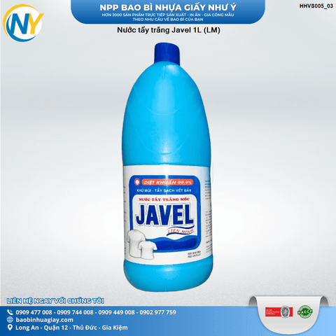 Nước tẩy trắng Javel 1L (LM) | HÀNG TIÊU DÙNG - VỆ SINH - TẨY RỬA | Mã HHVS005_03 | Tổng kho phân phối đồ dùng 1 lần 1lan.vn