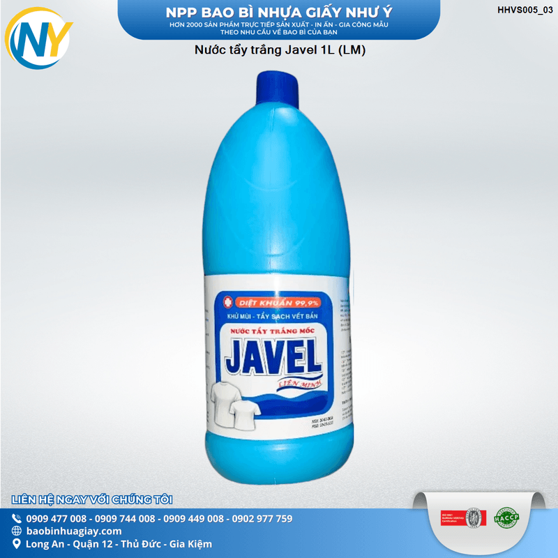Nước tẩy trắng Javel 1L (LM) | HÀNG TIÊU DÙNG - VỆ SINH - TẨY RỬA | Mã HHVS005_03