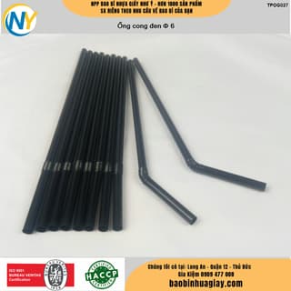 Ống cong đen phi D6 ( ~ 80 ống/ gói, 100 gói/ bao) - ảnh 2