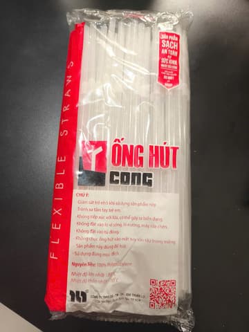 Ống cong trong trắng | ỐNG HÚT - ỐNG THẲNG/CONG/NHỌN - BỌC MÀNG BOPP | Mã TPOG018 | Tổng kho phân phối đồ dùng 1 lần 1lan.vn