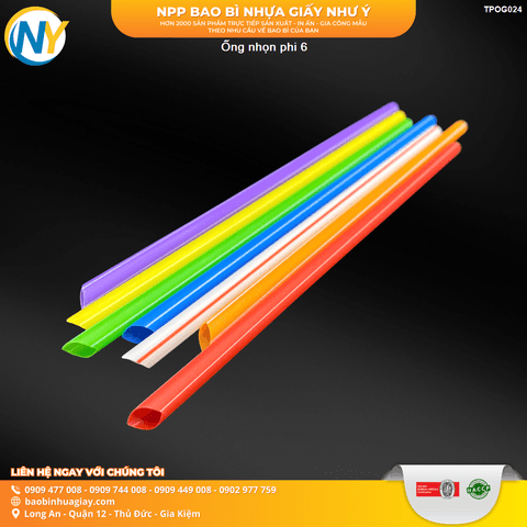 Ống nhọn MÀU - phi 6 x 180mm (TL) (0.5kg/gói - 5kg/cây) | ỐNG NHỌN | Mã TPOG024 | Tổng kho phân phối đồ dùng 1 lần 1lan.vn