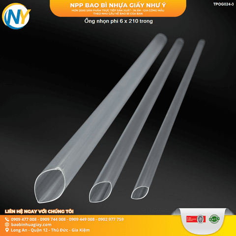 Ống nhọn phi D6 x 210 trong | ỐNG HÚT - ỐNG THẲNG/CONG/NHỌN - BỌC MÀNG BOPP | Mã TPOG024-3 | Tổng kho phân phối đồ dùng 1 lần 1lan.vn