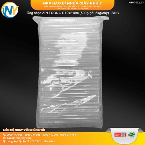 Ống nhọn ZIN TRONG D12x21cm (500g/gói-5kg/cây) | ỐNG HÚT - ỐNG THẲNG/CONG/NHỌN - BỌC MÀNG BOPP | Mã HHOG002_03 | Tổng kho phân phối đồ dùng 1 lần 1lan.vn
