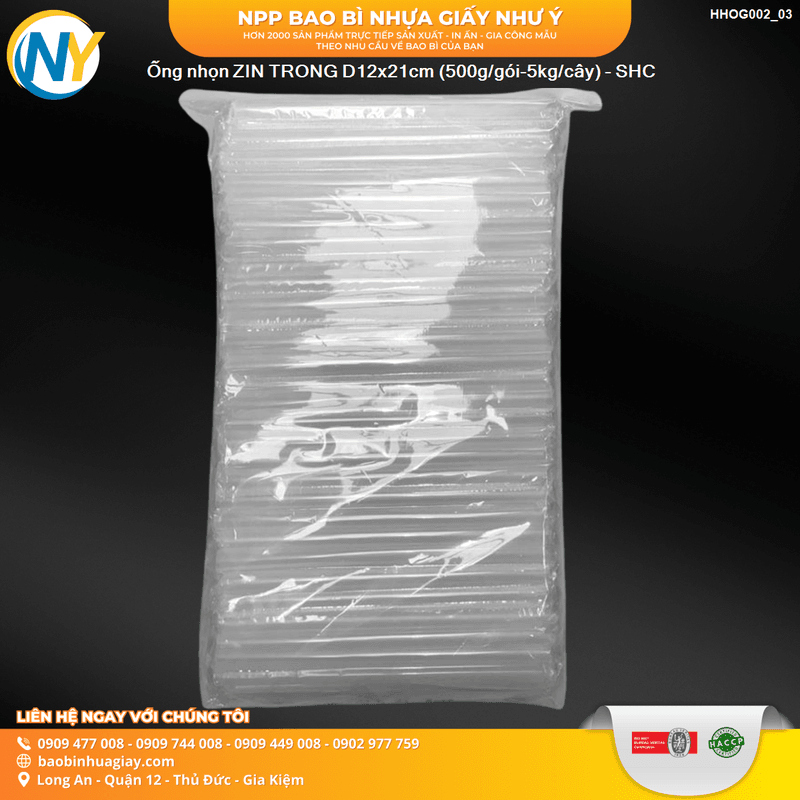 Ống nhọn ZIN TRONG D12x21cm ( 500gram/gói-5kg/cây ) | ỐNG HÚT - ỐNG THẲNG/CONG/NHỌN - BỌC MÀNG BOPP | Mã HHOG002_03