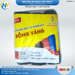 Rác cuộn Kg 3 màu  ( C )  Đại đen  ( Rồng Vàng ) - Kích thước 64x78cm - ảnh 2