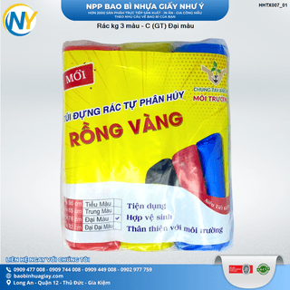 Rác cuộn Kg 3 màu (C) Đại màu (Rồng Vàng) - Kích thước  64x78cm - ảnh 2