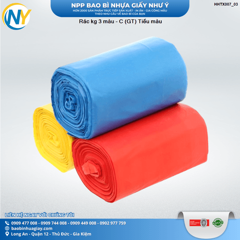 Rác cuộn Kg 3 màu (C) Tiểu màu (Rồng Vàng) - Kích thước 44x56cm | HÀNG TIÊU DÙNG - VỆ SINH - TẨY RỬA | Mã HHTX007_03 | Tổng kho phân phối đồ dùng 1 lần 1lan.vn
