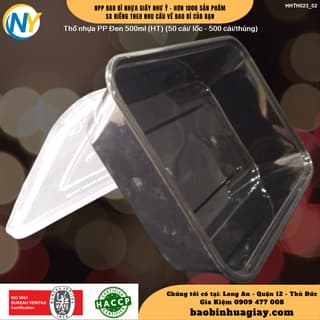 Hộp nhựa Microwave Tròn 500ml - Đen (HT) (50 cái/ lốc - 500 cái/thùng) - ảnh 4