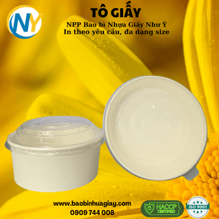 Tô giấy trắng D150 - 750ml (1PE) (BL) - 600 cái/ thùng - ảnh 3