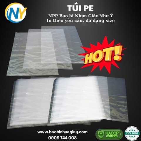 Túi PE  25*35 - Dày 5dem (ngang 25cm x dài 35cm)  ( 10kg /cây) | TÚI  PE | Mã HHTU002_24 | Tổng kho phân phối đồ dùng 1 lần 1lan.vn