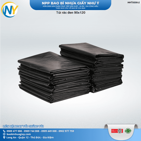 Túi rác đen 90x120 | HÀNG TIÊU DÙNG - VỆ SINH - TẨY RỬA | Mã HHTX006-2 | Tổng kho phân phối đồ dùng 1 lần 1lan.vn